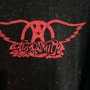 Women’s black long‎ sleeve Aerosmith tshirt size small